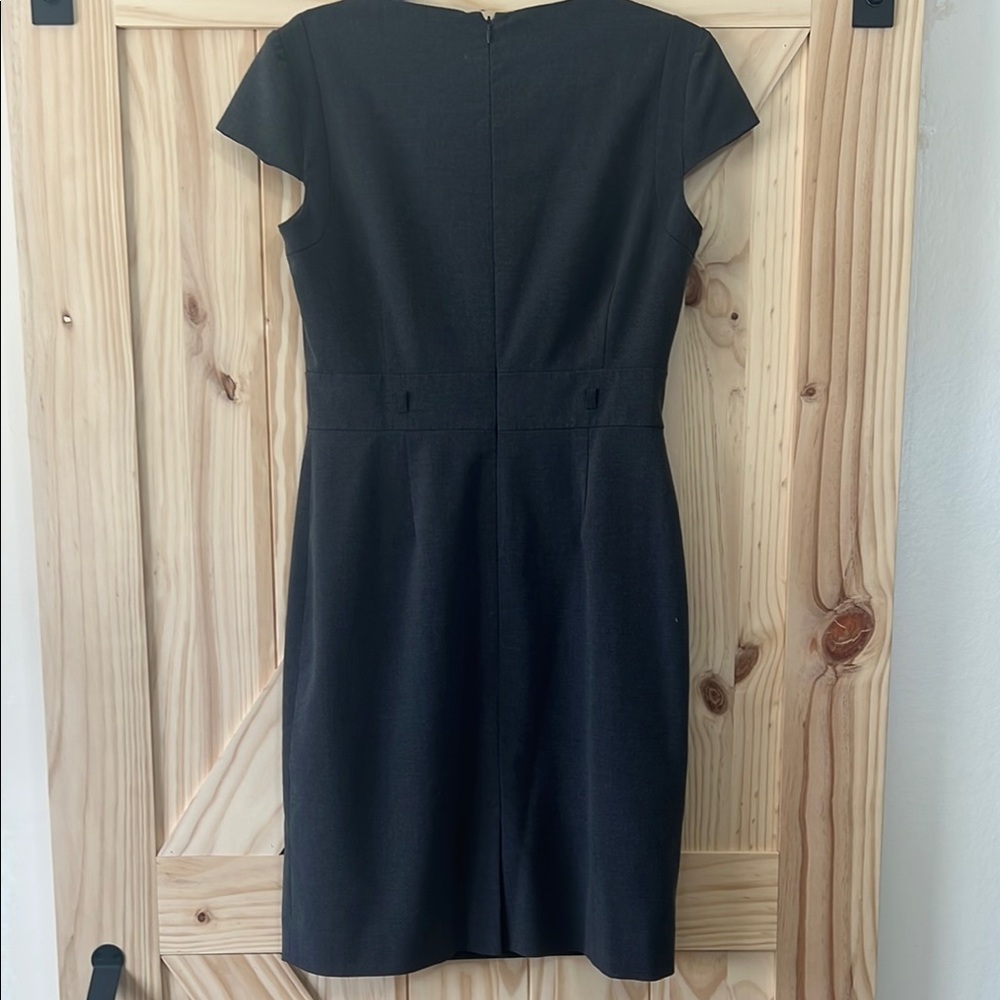 Tahari GreySheath Dress with Cap Sleeves - Picture 6 of 8